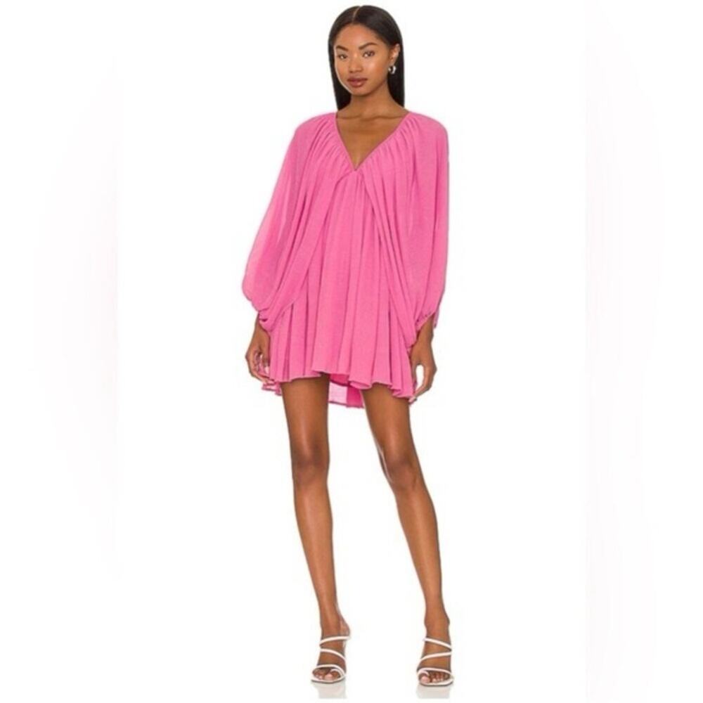 TULAROSA Nola Dress in Pink Ibis Rose